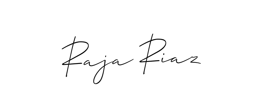 How to make Raja Riaz name signature. Use Allison_Script style for creating short signs online. This is the latest handwritten sign. Raja Riaz signature style 2 images and pictures png
