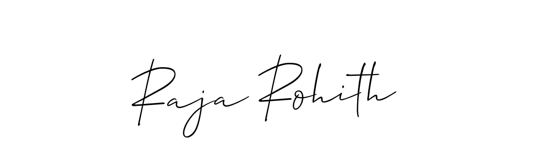 Make a short Raja Rohith signature style. Manage your documents anywhere anytime using Allison_Script. Create and add eSignatures, submit forms, share and send files easily. Raja Rohith signature style 2 images and pictures png