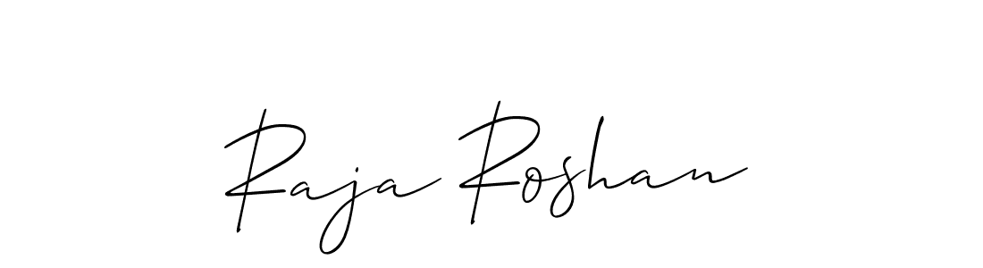 Allison_Script is a professional signature style that is perfect for those who want to add a touch of class to their signature. It is also a great choice for those who want to make their signature more unique. Get Raja Roshan name to fancy signature for free. Raja Roshan signature style 2 images and pictures png