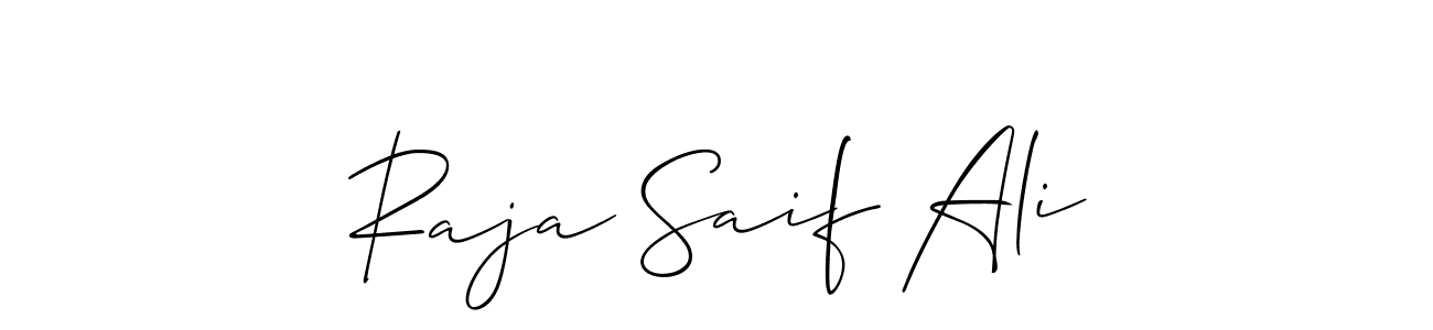 if you are searching for the best signature style for your name Raja Saif Ali. so please give up your signature search. here we have designed multiple signature styles  using Allison_Script. Raja Saif Ali signature style 2 images and pictures png