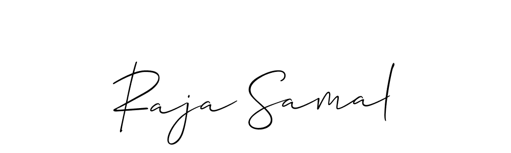 if you are searching for the best signature style for your name Raja Samal. so please give up your signature search. here we have designed multiple signature styles  using Allison_Script. Raja Samal signature style 2 images and pictures png