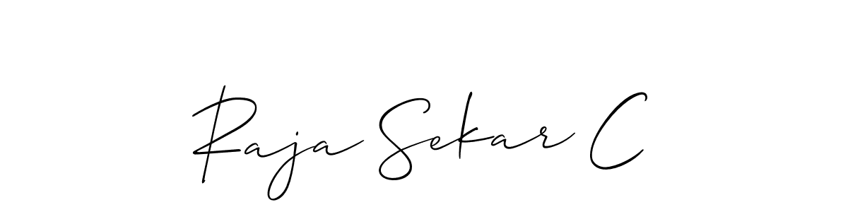 Best and Professional Signature Style for Raja Sekar C. Allison_Script Best Signature Style Collection. Raja Sekar C signature style 2 images and pictures png