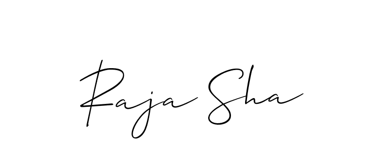 Raja Sha stylish signature style. Best Handwritten Sign (Allison_Script) for my name. Handwritten Signature Collection Ideas for my name Raja Sha. Raja Sha signature style 2 images and pictures png