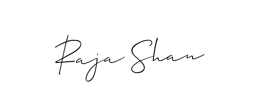 How to make Raja Shan name signature. Use Allison_Script style for creating short signs online. This is the latest handwritten sign. Raja Shan signature style 2 images and pictures png