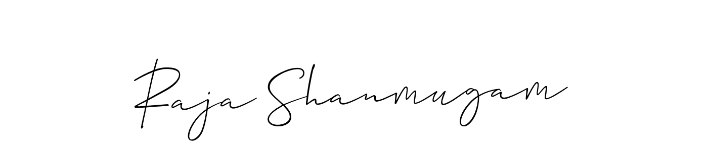 Raja Shanmugam stylish signature style. Best Handwritten Sign (Allison_Script) for my name. Handwritten Signature Collection Ideas for my name Raja Shanmugam. Raja Shanmugam signature style 2 images and pictures png