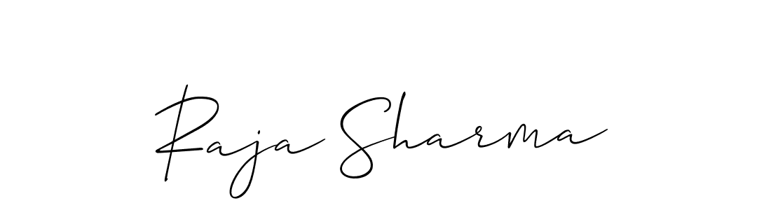 Raja Sharma stylish signature style. Best Handwritten Sign (Allison_Script) for my name. Handwritten Signature Collection Ideas for my name Raja Sharma. Raja Sharma signature style 2 images and pictures png