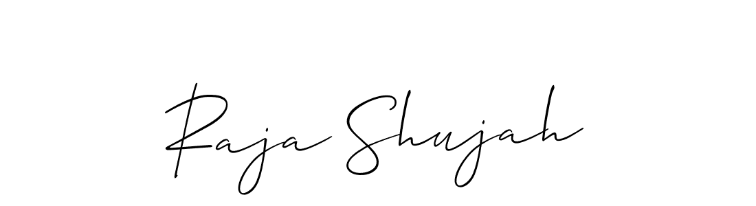 How to make Raja Shujah name signature. Use Allison_Script style for creating short signs online. This is the latest handwritten sign. Raja Shujah signature style 2 images and pictures png