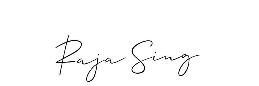 It looks lik you need a new signature style for name Raja Sing. Design unique handwritten (Allison_Script) signature with our free signature maker in just a few clicks. Raja Sing signature style 2 images and pictures png