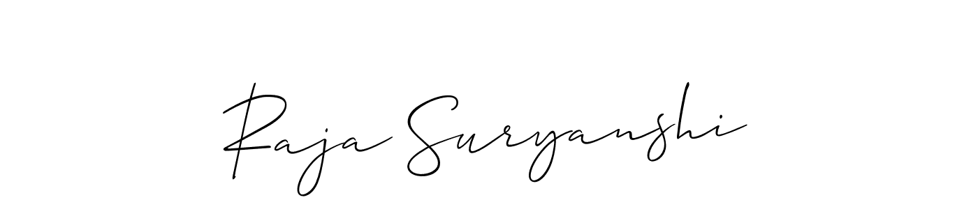It looks lik you need a new signature style for name Raja Suryanshi. Design unique handwritten (Allison_Script) signature with our free signature maker in just a few clicks. Raja Suryanshi signature style 2 images and pictures png