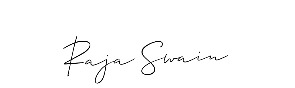 Also we have Raja Swain name is the best signature style. Create professional handwritten signature collection using Allison_Script autograph style. Raja Swain signature style 2 images and pictures png