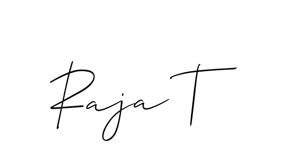 Similarly Allison_Script is the best handwritten signature design. Signature creator online .You can use it as an online autograph creator for name Raja T. Raja T signature style 2 images and pictures png