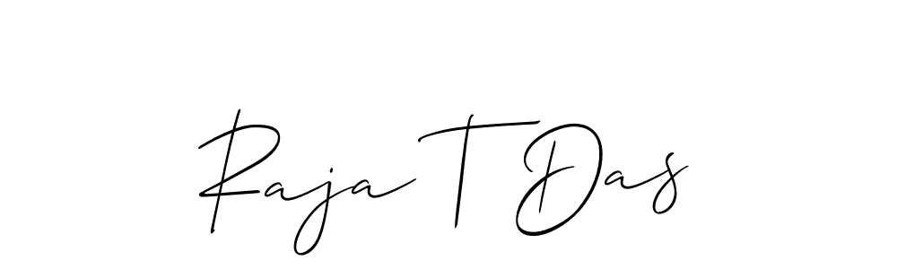 Design your own signature with our free online signature maker. With this signature software, you can create a handwritten (Allison_Script) signature for name Raja T Das. Raja T Das signature style 2 images and pictures png