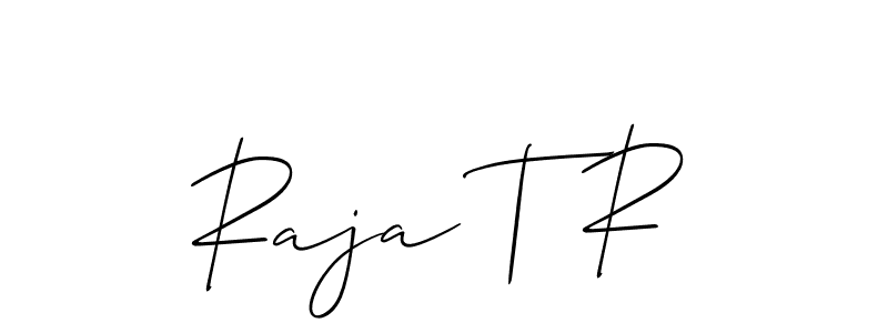 Also You can easily find your signature by using the search form. We will create Raja T R name handwritten signature images for you free of cost using Allison_Script sign style. Raja T R signature style 2 images and pictures png