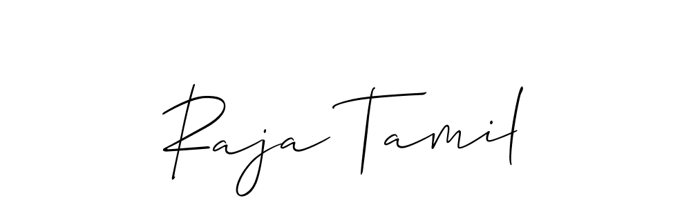 Allison_Script is a professional signature style that is perfect for those who want to add a touch of class to their signature. It is also a great choice for those who want to make their signature more unique. Get Raja Tamil name to fancy signature for free. Raja Tamil signature style 2 images and pictures png