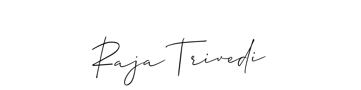 This is the best signature style for the Raja Trivedi name. Also you like these signature font (Allison_Script). Mix name signature. Raja Trivedi signature style 2 images and pictures png