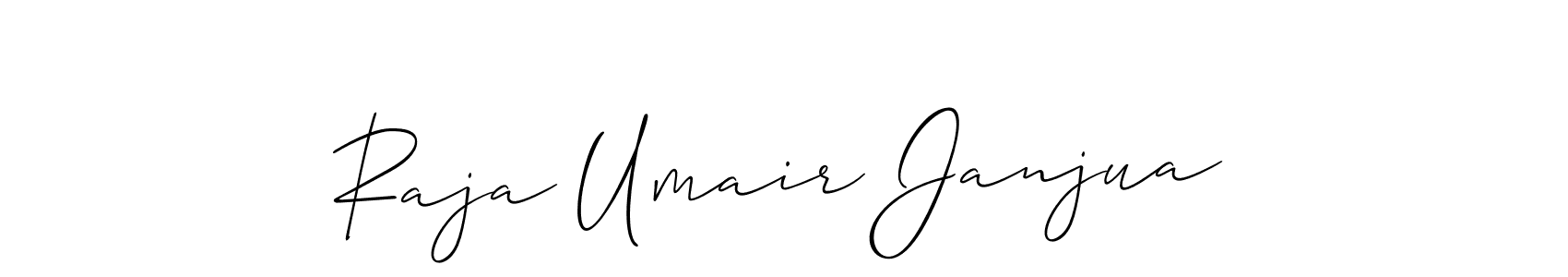 You should practise on your own different ways (Allison_Script) to write your name (Raja Umair Janjua) in signature. don't let someone else do it for you. Raja Umair Janjua signature style 2 images and pictures png