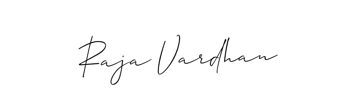 Design your own signature with our free online signature maker. With this signature software, you can create a handwritten (Allison_Script) signature for name Raja Vardhan. Raja Vardhan signature style 2 images and pictures png