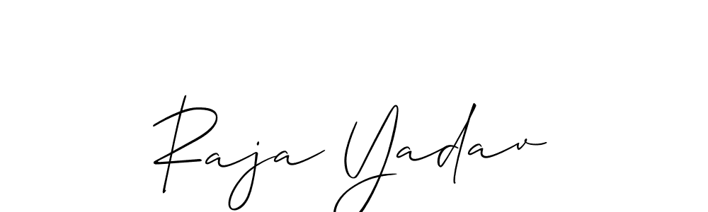 The best way (Allison_Script) to make a short signature is to pick only two or three words in your name. The name Raja Yadav include a total of six letters. For converting this name. Raja Yadav signature style 2 images and pictures png