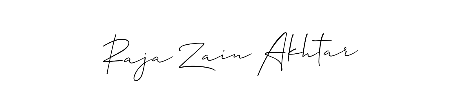 Also we have Raja Zain Akhtar name is the best signature style. Create professional handwritten signature collection using Allison_Script autograph style. Raja Zain Akhtar signature style 2 images and pictures png