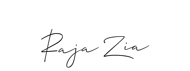How to make Raja Zia name signature. Use Allison_Script style for creating short signs online. This is the latest handwritten sign. Raja Zia signature style 2 images and pictures png