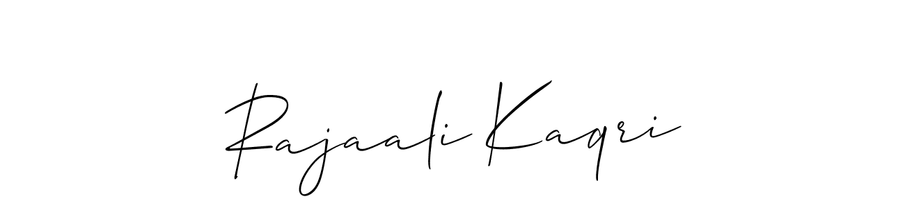 Make a beautiful signature design for name Rajaali Kaqri. With this signature (Allison_Script) style, you can create a handwritten signature for free. Rajaali Kaqri signature style 2 images and pictures png