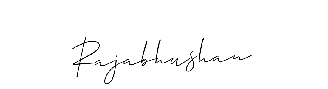 Design your own signature with our free online signature maker. With this signature software, you can create a handwritten (Allison_Script) signature for name Rajabhushan. Rajabhushan signature style 2 images and pictures png