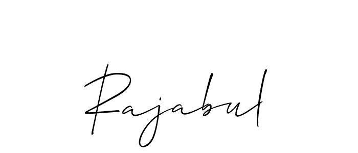 Make a short Rajabul signature style. Manage your documents anywhere anytime using Allison_Script. Create and add eSignatures, submit forms, share and send files easily. Rajabul signature style 2 images and pictures png