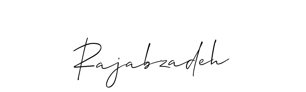 It looks lik you need a new signature style for name Rajabzadeh. Design unique handwritten (Allison_Script) signature with our free signature maker in just a few clicks. Rajabzadeh signature style 2 images and pictures png