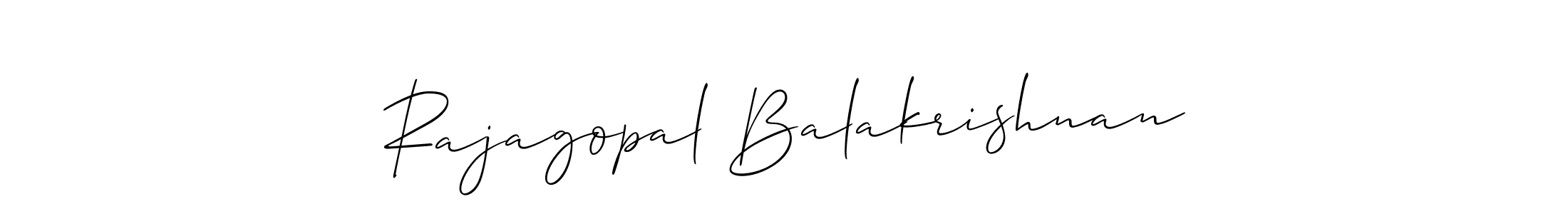 This is the best signature style for the Rajagopal Balakrishnan name. Also you like these signature font (Allison_Script). Mix name signature. Rajagopal Balakrishnan signature style 2 images and pictures png