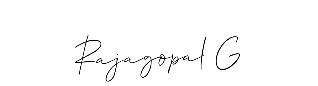 This is the best signature style for the Rajagopal G name. Also you like these signature font (Allison_Script). Mix name signature. Rajagopal G signature style 2 images and pictures png