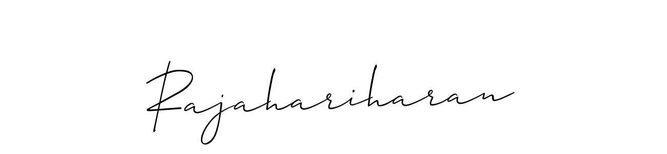 How to make Rajahariharan signature? Allison_Script is a professional autograph style. Create handwritten signature for Rajahariharan name. Rajahariharan signature style 2 images and pictures png