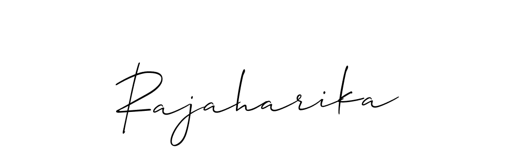 How to Draw Rajaharika signature style? Allison_Script is a latest design signature styles for name Rajaharika. Rajaharika signature style 2 images and pictures png
