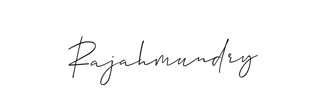 How to make Rajahmundry signature? Allison_Script is a professional autograph style. Create handwritten signature for Rajahmundry name. Rajahmundry signature style 2 images and pictures png