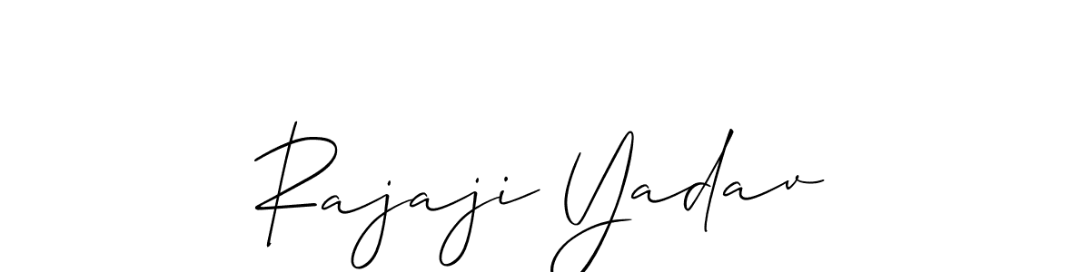 Use a signature maker to create a handwritten signature online. With this signature software, you can design (Allison_Script) your own signature for name Rajaji Yadav. Rajaji Yadav signature style 2 images and pictures png