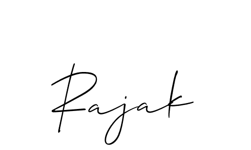 It looks lik you need a new signature style for name Rajak. Design unique handwritten (Allison_Script) signature with our free signature maker in just a few clicks. Rajak signature style 2 images and pictures png