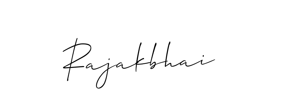 Also we have Rajakbhai name is the best signature style. Create professional handwritten signature collection using Allison_Script autograph style. Rajakbhai signature style 2 images and pictures png