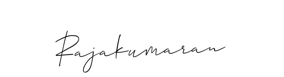 Create a beautiful signature design for name Rajakumaran. With this signature (Allison_Script) fonts, you can make a handwritten signature for free. Rajakumaran signature style 2 images and pictures png