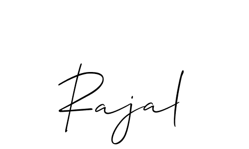 Use a signature maker to create a handwritten signature online. With this signature software, you can design (Allison_Script) your own signature for name Rajal. Rajal signature style 2 images and pictures png