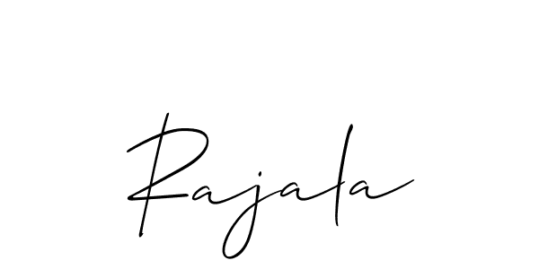 Use a signature maker to create a handwritten signature online. With this signature software, you can design (Allison_Script) your own signature for name Rajala. Rajala signature style 2 images and pictures png