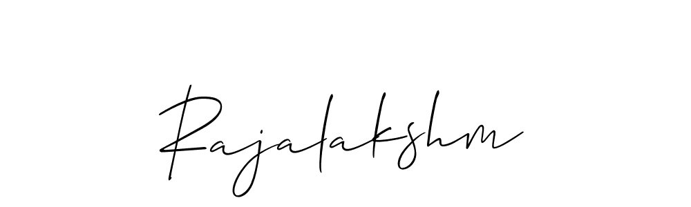Use a signature maker to create a handwritten signature online. With this signature software, you can design (Allison_Script) your own signature for name Rajalakshm. Rajalakshm signature style 2 images and pictures png