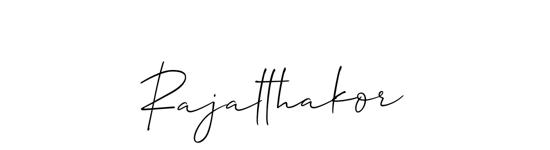 It looks lik you need a new signature style for name Rajalthakor. Design unique handwritten (Allison_Script) signature with our free signature maker in just a few clicks. Rajalthakor signature style 2 images and pictures png