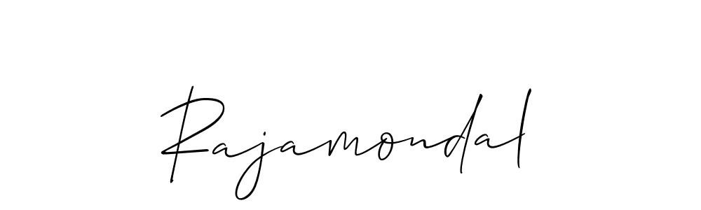 Design your own signature with our free online signature maker. With this signature software, you can create a handwritten (Allison_Script) signature for name Rajamondal. Rajamondal signature style 2 images and pictures png