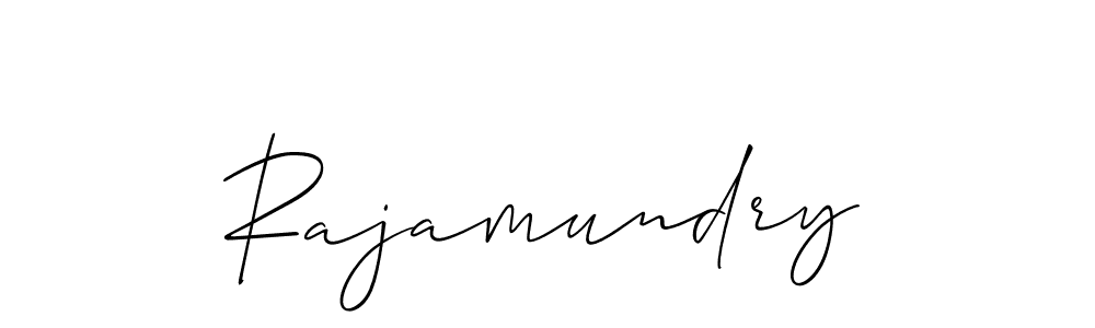 if you are searching for the best signature style for your name Rajamundry. so please give up your signature search. here we have designed multiple signature styles  using Allison_Script. Rajamundry signature style 2 images and pictures png