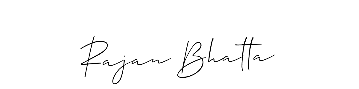 Also You can easily find your signature by using the search form. We will create Rajan Bhatta name handwritten signature images for you free of cost using Allison_Script sign style. Rajan Bhatta signature style 2 images and pictures png