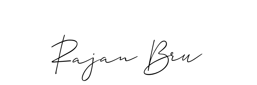 Rajan Bru stylish signature style. Best Handwritten Sign (Allison_Script) for my name. Handwritten Signature Collection Ideas for my name Rajan Bru. Rajan Bru signature style 2 images and pictures png