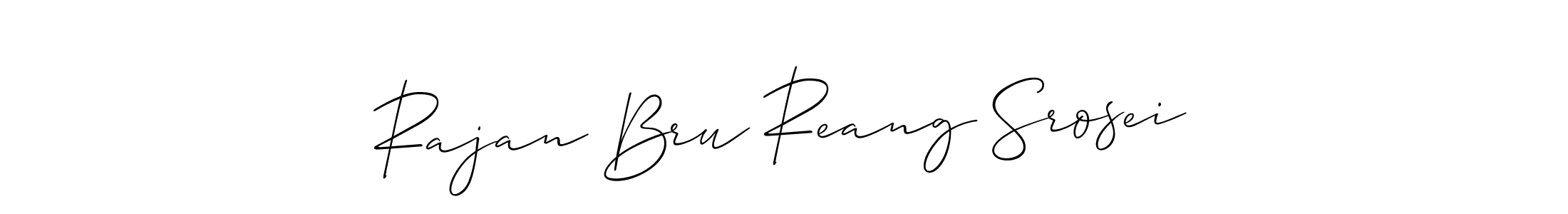 Make a beautiful signature design for name Rajan Bru Reang Srosei. With this signature (Allison_Script) style, you can create a handwritten signature for free. Rajan Bru Reang Srosei signature style 2 images and pictures png