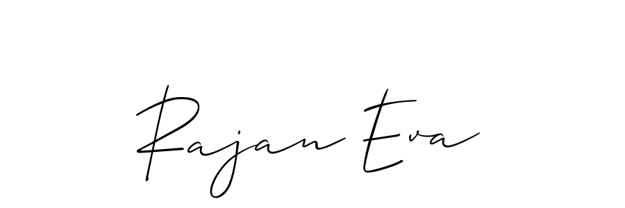 It looks lik you need a new signature style for name Rajan Eva. Design unique handwritten (Allison_Script) signature with our free signature maker in just a few clicks. Rajan Eva signature style 2 images and pictures png
