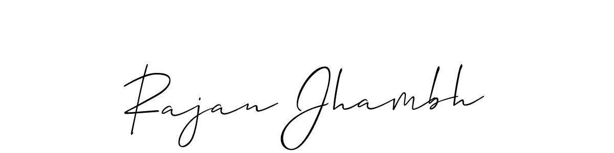 Best and Professional Signature Style for Rajan Jhambh. Allison_Script Best Signature Style Collection. Rajan Jhambh signature style 2 images and pictures png