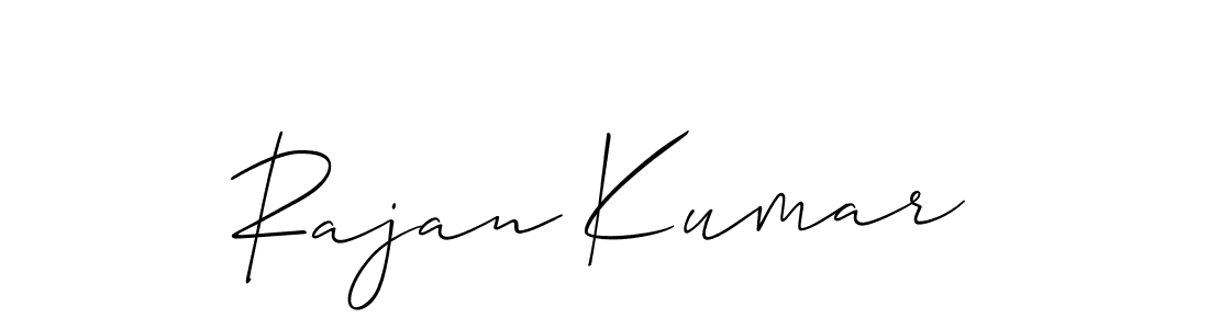 Create a beautiful signature design for name Rajan Kumar. With this signature (Allison_Script) fonts, you can make a handwritten signature for free. Rajan Kumar signature style 2 images and pictures png