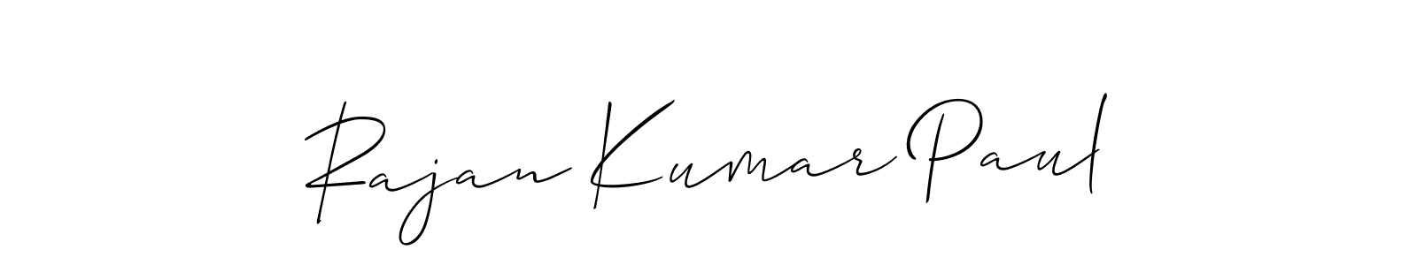 How to Draw Rajan Kumar Paul signature style? Allison_Script is a latest design signature styles for name Rajan Kumar Paul. Rajan Kumar Paul signature style 2 images and pictures png